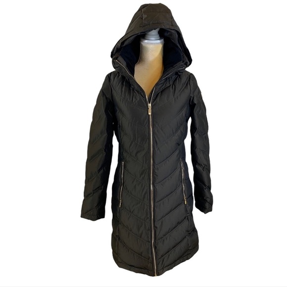 Calvin Klein Duck Down Long Quilted Puffer Coat Small - Picture 1 of 12